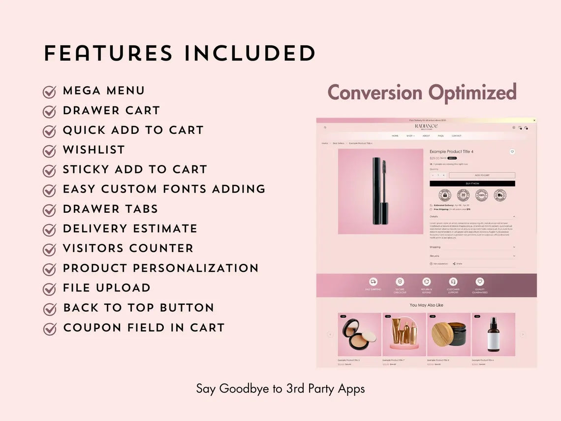 Radiance Beauty Shopify Theme Skincare & Makeup Store Design