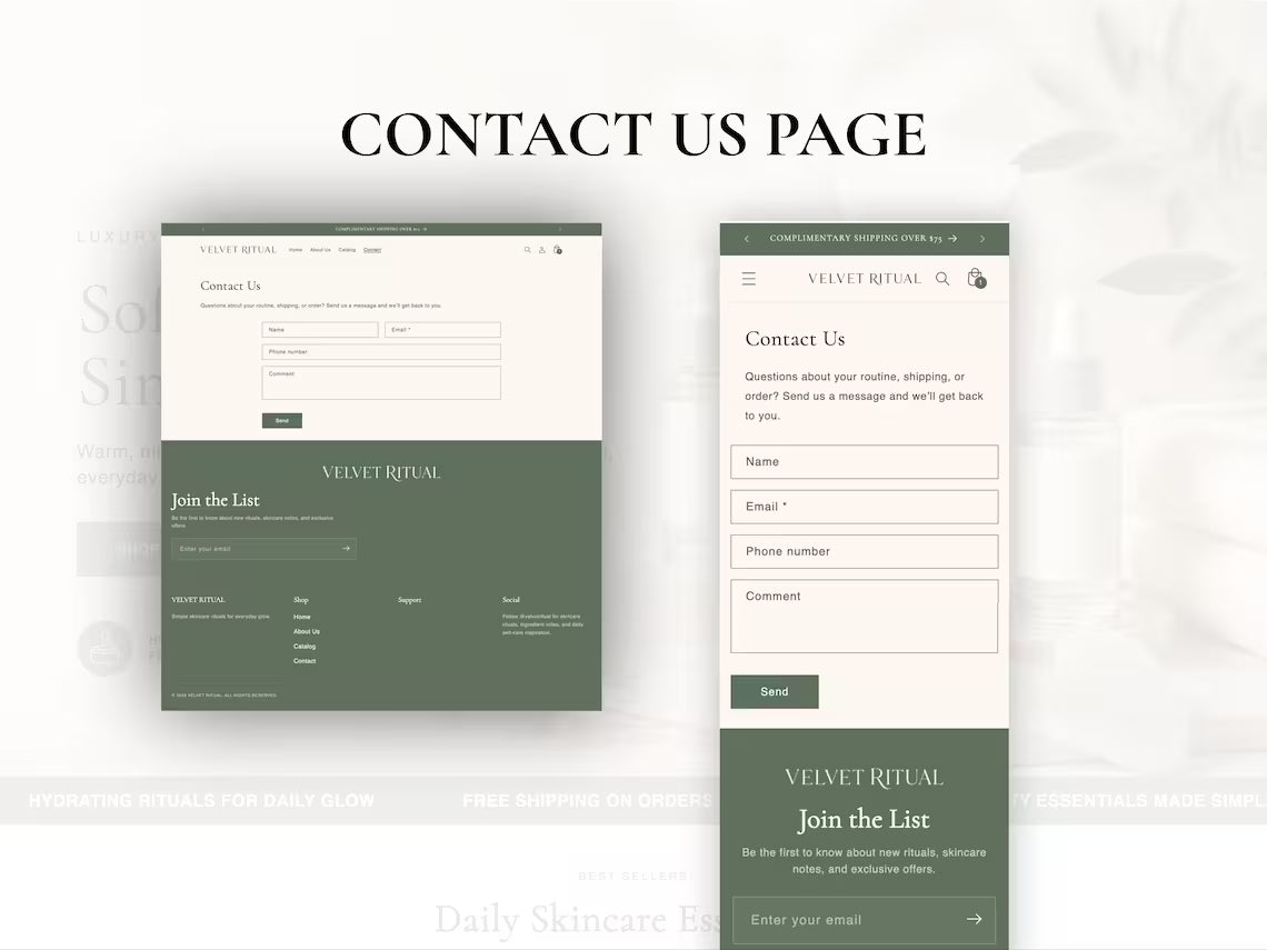 Skincare Shopify Theme Beauty Store Website Template Editable Dawn Theme Luxury Wellness Ecommerce Instant Digital Download