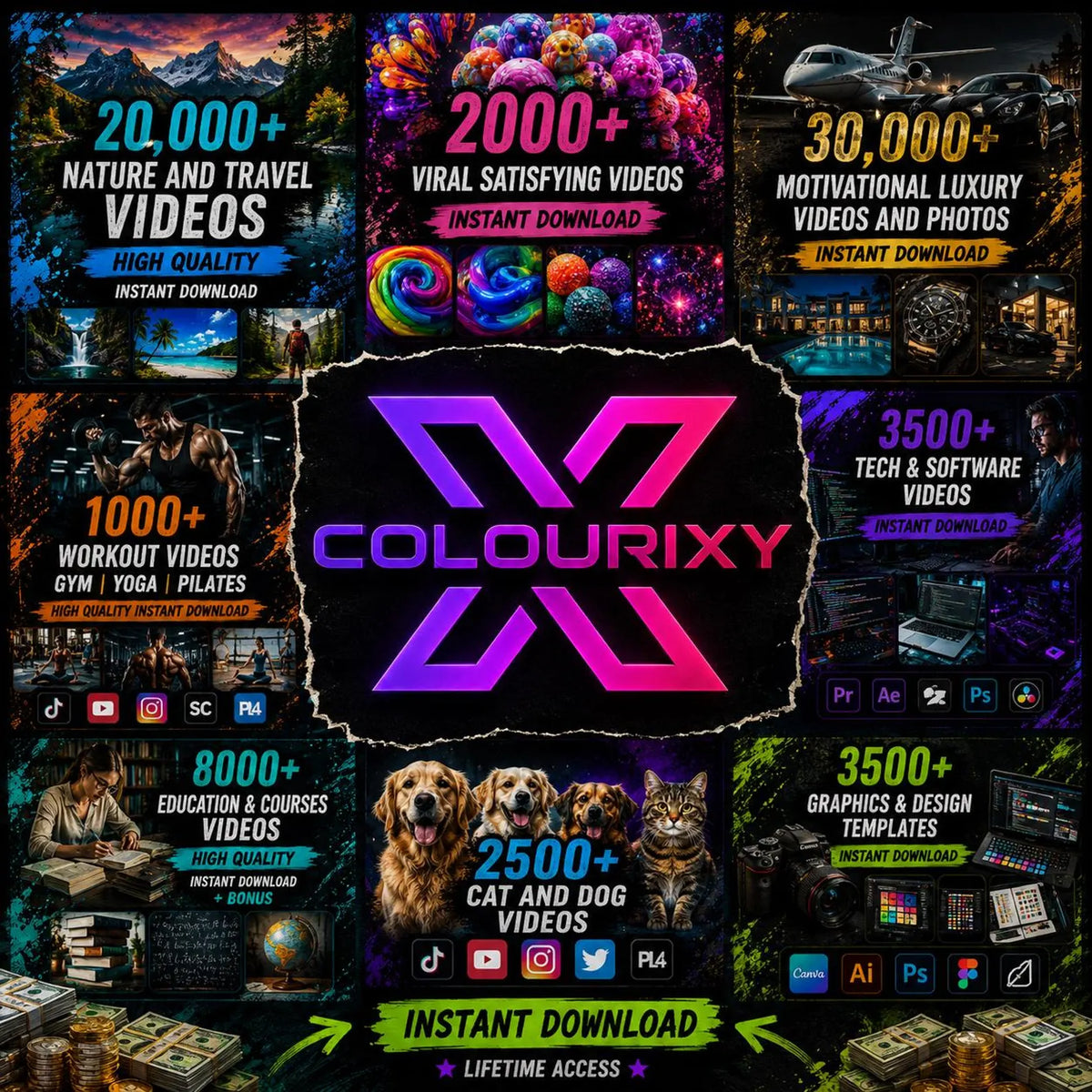 Viral Reels Bundle, AI Animated Content, PLR MRR (Digital Download)