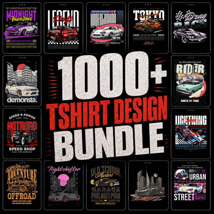 1000+ T-Shirt Design Bundle PNG SVG, Vintage Typography Graphics, Funny Sarcastic Shirt Designs, Commercial Use POD Files
