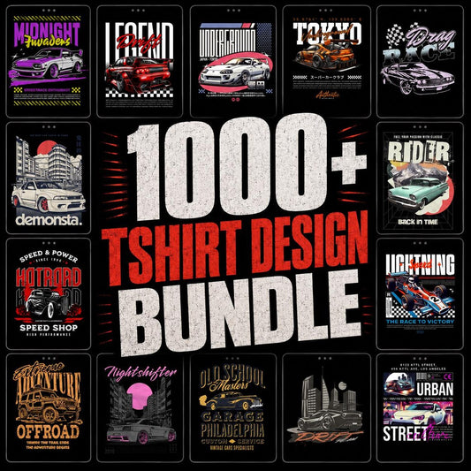 1000+ T-Shirt Design Bundle PNG SVG, Vintage Typography Graphics, Funny Sarcastic Shirt Designs, Commercial Use POD Files