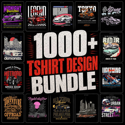 1000+ T-Shirt Design Bundle PNG SVG, Vintage Typography Graphics, Funny Sarcastic Shirt Designs, Commercial Use POD Files
