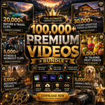 100,000+ Viral Reels Bundle | Faceless Content | AI Animated Videos | TikTok Instagram YouTube Shorts Pack PLR MRR