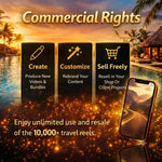 10,000+ Viral Travel Reels MP4 Pack, Faceless Videos, PLR MRR