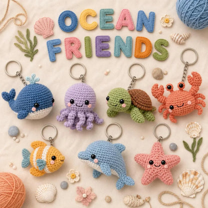 130+ Crochet Keychain Patterns Bundle, Amigurumi Mini PDF (Digital Download)