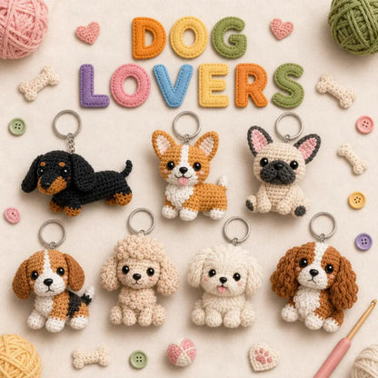 130+ Crochet Keychain Patterns Bundle, Amigurumi Mini PDF (Digital Download)