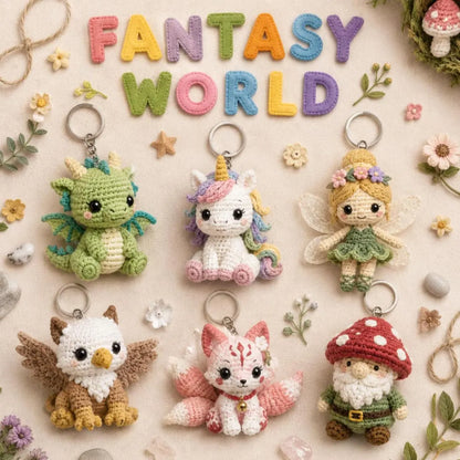 130+ Crochet Keychain Patterns Bundle, Amigurumi Mini PDF (Digital Download)