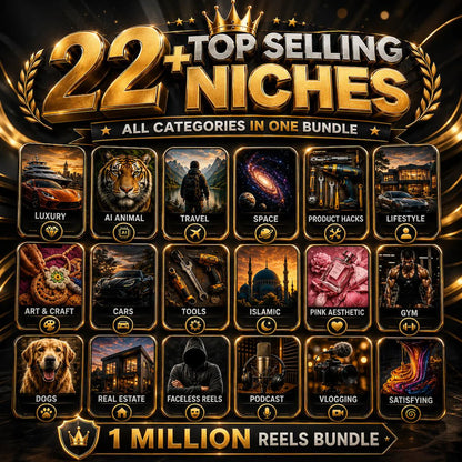 1 Million Reels Bundle | Faceless Reels, Viral Reels Bundle | Social Media Content Bundle, Instagram Reels, TikTok Videos