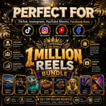 1 Million Reels Bundle | Faceless Reels, Viral Reels Bundle | Social Media Content Bundle, Instagram Reels, TikTok Videos