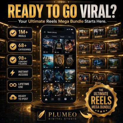 1 Million Reels Bundle, Viral Reels Bundle, Faceless Reels, Social Media Content Bundle, Instagram Reels, TikTok Videos, Digital Download