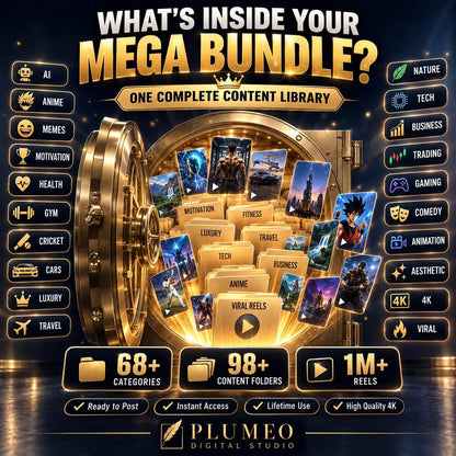 1 Million Reels Bundle, Viral Reels Bundle, Faceless Reels, Social Media Content Bundle, Instagram Reels, TikTok Videos, Digital Download