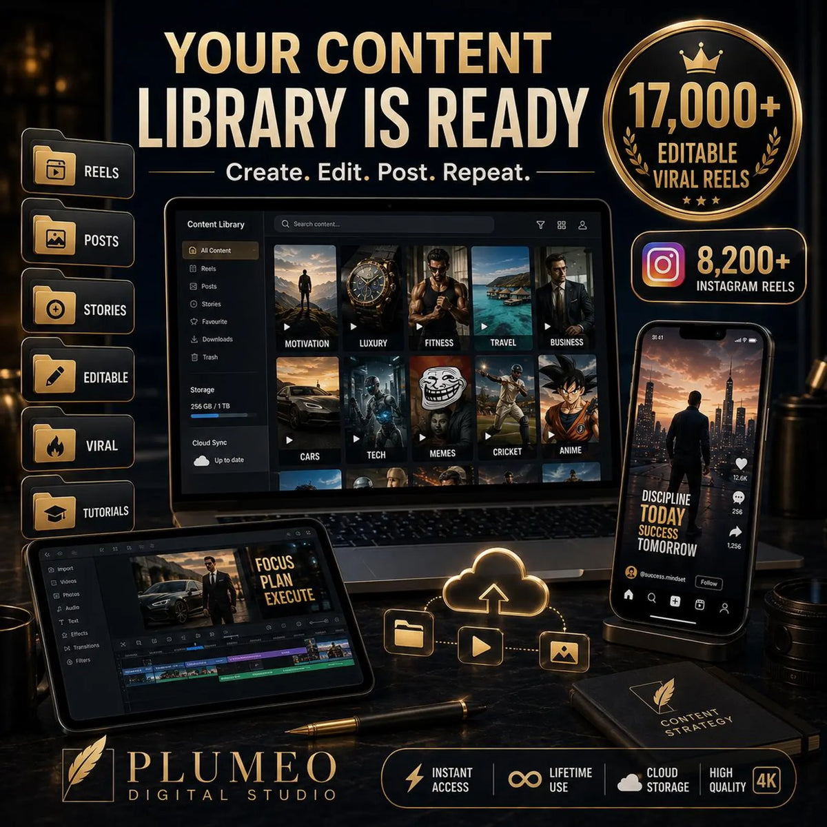 1 Million Reels Bundle, Viral Reels Bundle, Faceless Reels, Social Media Content Bundle, Instagram Reels, TikTok Videos, Digital Download