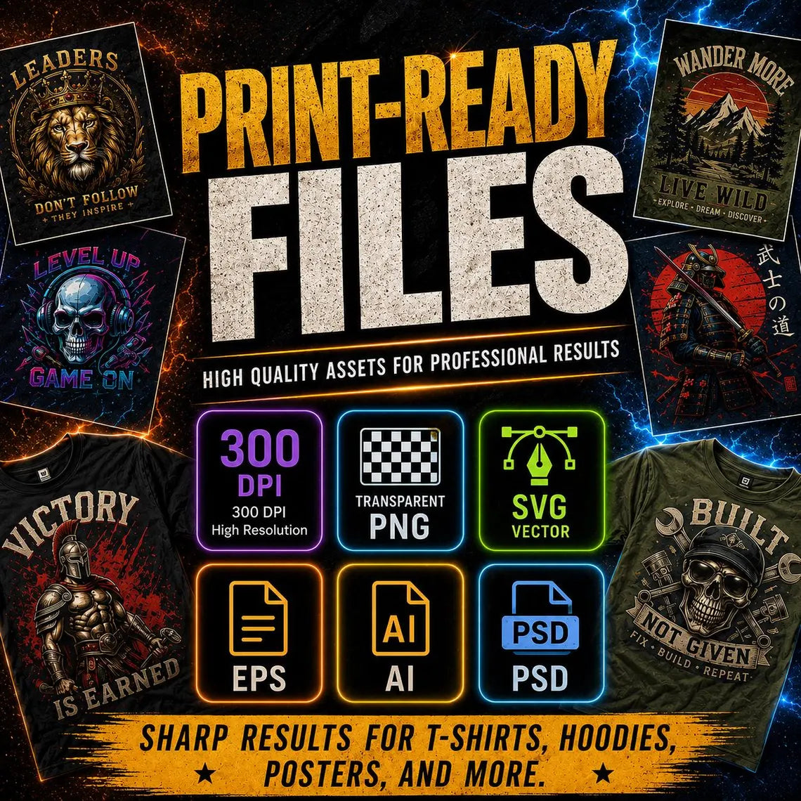 1 Million T-shirt Designs Bundle, Editable png svg eps ai psd Files, Commercial Use, pod Merch Digital Download