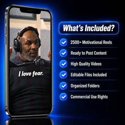 2500+ Motivational Reels Bundle | Business Motivation Videos | TikTok, Instagram Reels & YouTube Shorts | PLR MRR | Digital Download