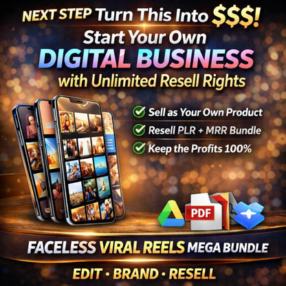 250,000+ Viral Reels Mega Bundle (PLR/MRR) | Faceless Reels Content | Instagram Reels, TikTok & YouTube Shorts
