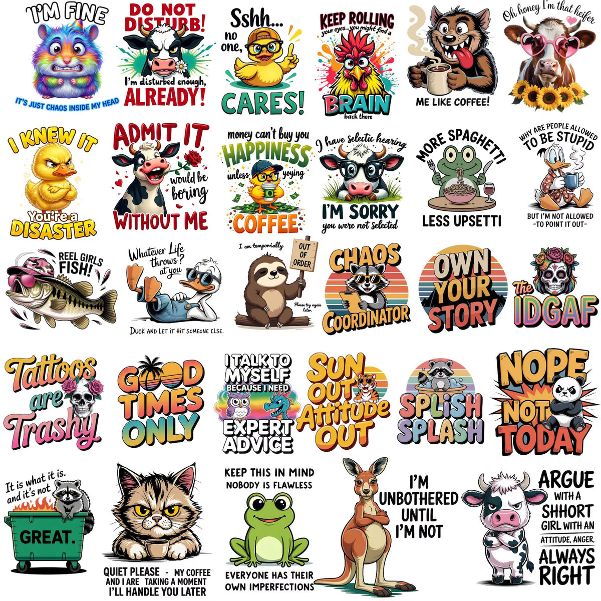 300+ Sarcastic Quotes PNG Mega Bundle | Funny Meme Clipart Mega Pack | Funny Quote Designs for T-Shirts, Stickers, Mugs | Digital Download
