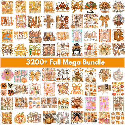 3200+ Fall Png Bundle, Fall vibes png, Autumn png, Fall Sublimation, Retro fall png, Goose, Pumpkin, floral png, Trendy png, Fall svg bundle