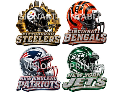 32 Football Team Helmets PNG SVG Bundle | Game Day Mascot Clipart (Digital Download), RhinestoneSublimationGraphics
