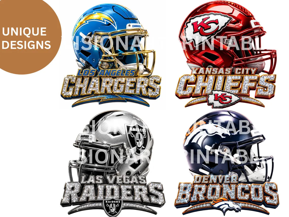 32 Football Team Helmets PNG SVG Bundle | Game Day Mascot Clipart (Digital Download), RhinestoneSublimationGraphics