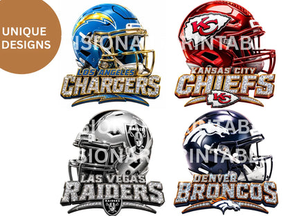 32 Football Team Helmets PNG SVG Bundle | Game Day Mascot Clipart (Digital Download), RhinestoneSublimationGraphics