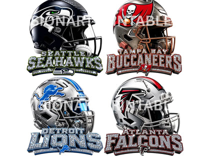 32 Football Team Helmets PNG SVG Bundle | Game Day Mascot Clipart (Digital Download), RhinestoneSublimationGraphics