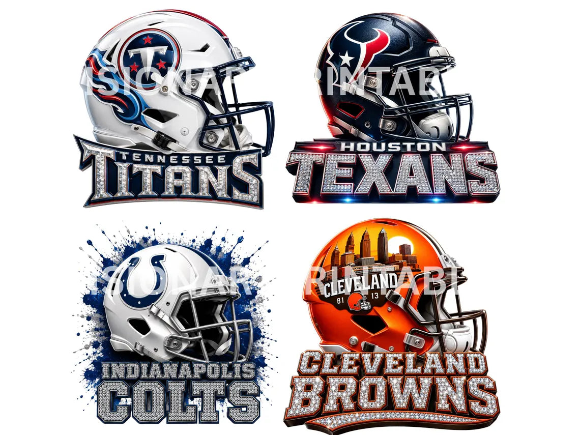 32 Football Team Helmets PNG SVG Bundle | Game Day Mascot Clipart (Digital Download), RhinestoneSublimationGraphics