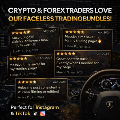 40,000+ Crypto, Trading & Money Motivation Reels  Faceless Instagram And TikTok Content Bundle