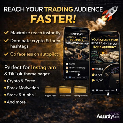 40,000+ Crypto, Trading & Money Motivation Reels  Faceless Instagram And TikTok Content Bundle