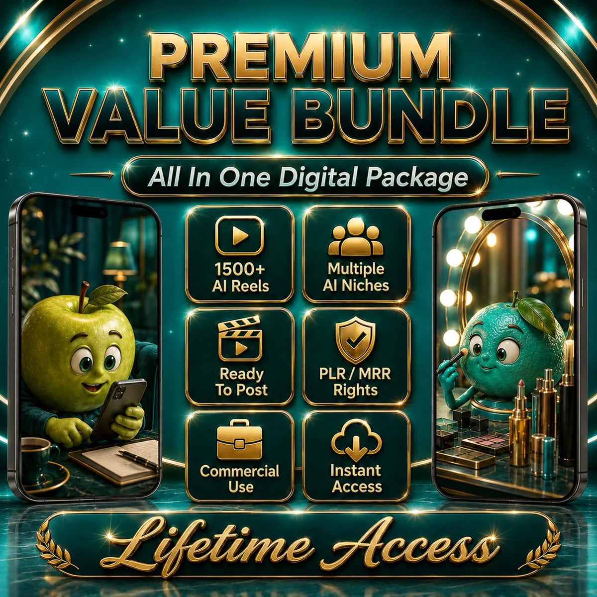 5000+ New AI Reels Bundle Faceless Talking Object Videos TikTok Instagram YouTube Shorts Ready To Post PLR MRR Resell Rights