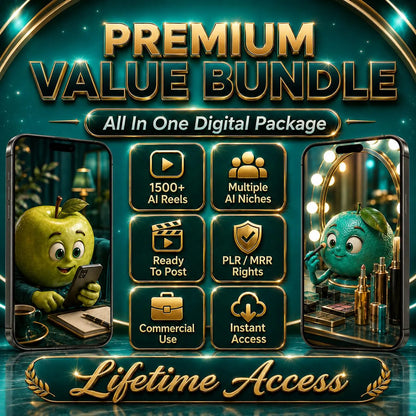5000+ New AI Reels Bundle Faceless Talking Object Videos TikTok Instagram YouTube Shorts Ready To Post PLR MRR Resell Rights