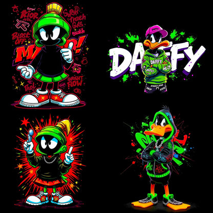 50+Cartoon Character T-Shirt Design Bundle – Digital Download PNG – 300 DPI High-Resolution Printable Art