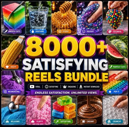 8000+ Satisfying ASMR Reels Bundle, Viral TikTok Instagram Content