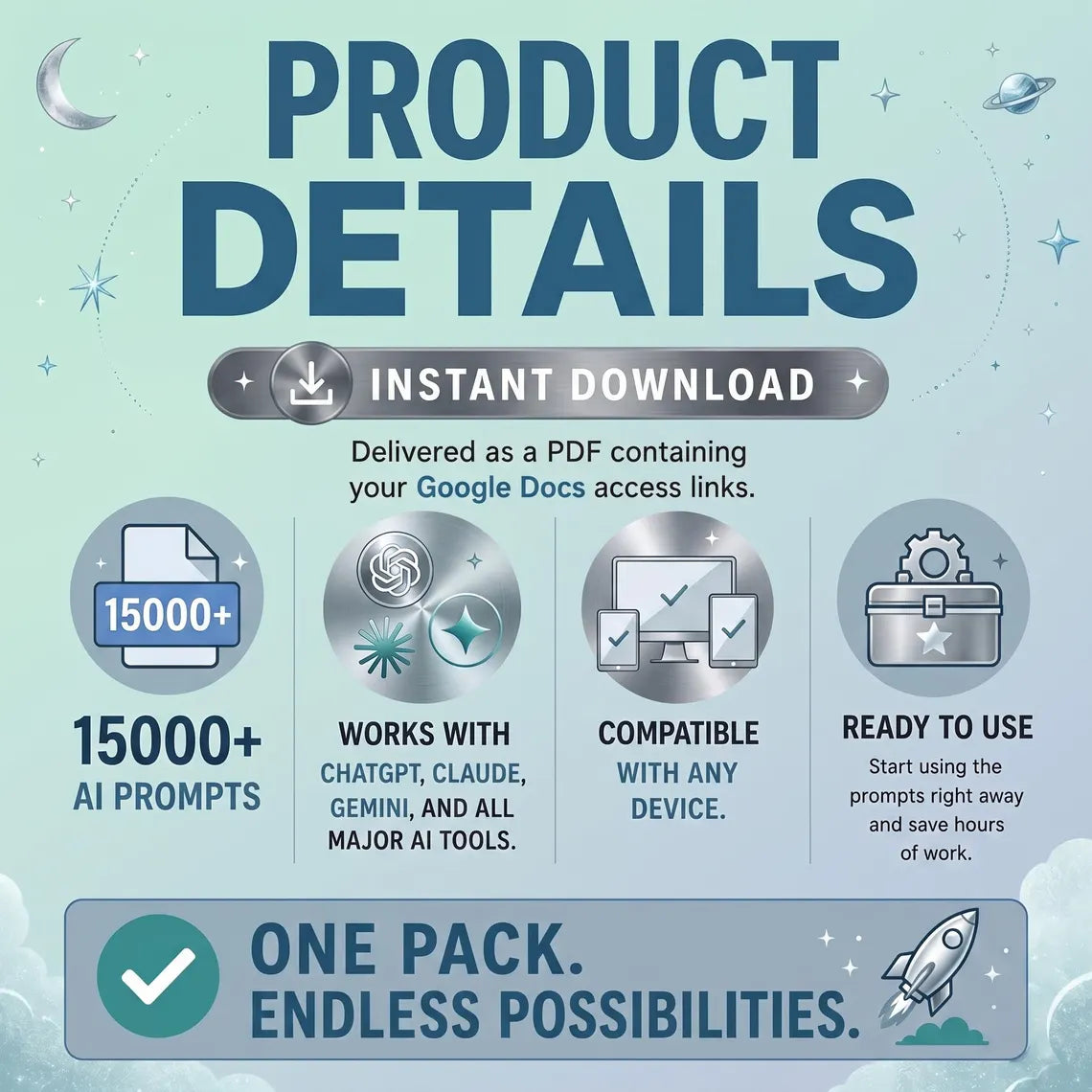 AI Marketing Prompts for Small Business | ChatGPT, Claude Content Strategy (Digital Download)