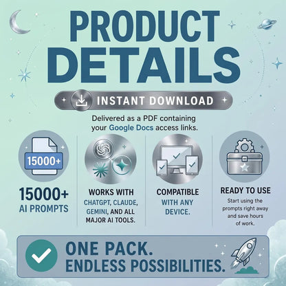 AI Marketing Prompts for Small Business | ChatGPT, Claude Content Strategy (Digital Download)