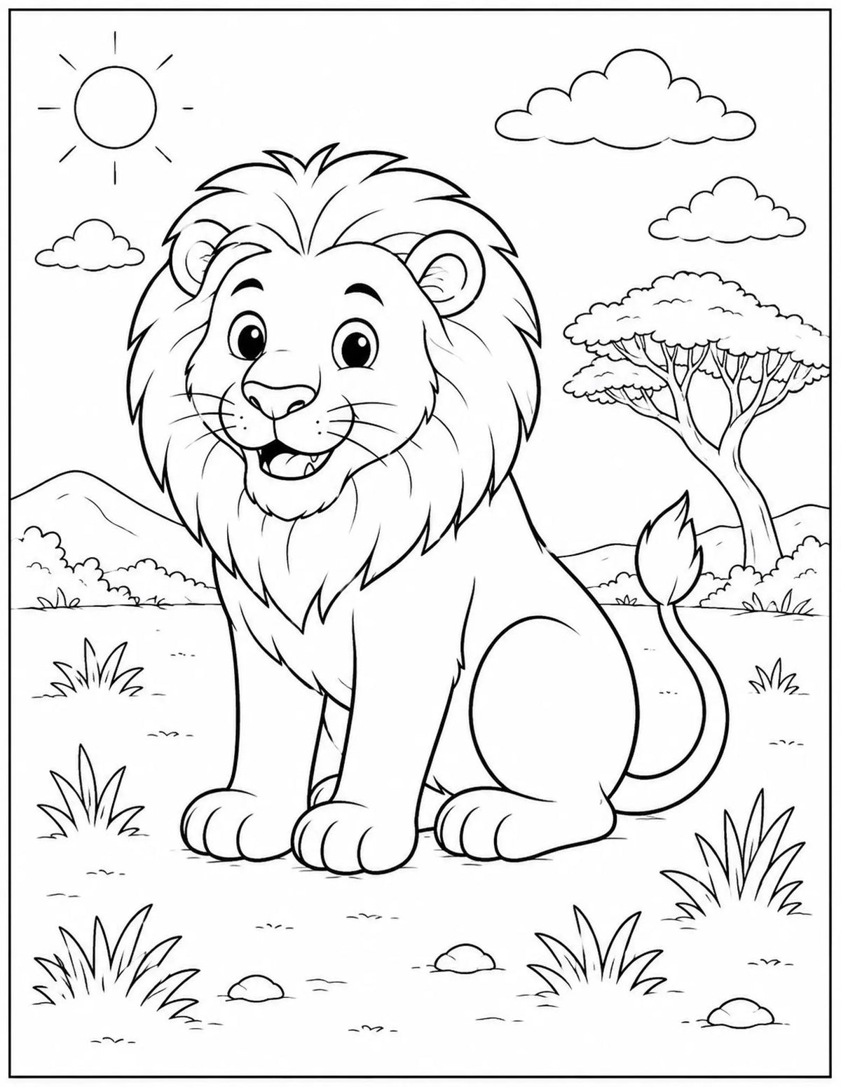 Animal Coloring Book for Kids, Printable Activity Pages (Digital Download)
