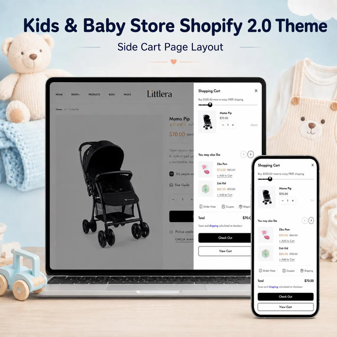 Baby Store Shopify Theme | Kids Clothing, Toy Shop & Nursery Ecommerce Template, Shopify 2.0 | Digital Download