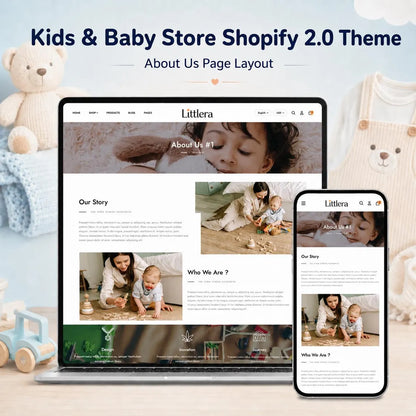 Baby Store Shopify Theme | Kids Clothing, Toy Shop & Nursery Ecommerce Template, Shopify 2.0 | Digital Download