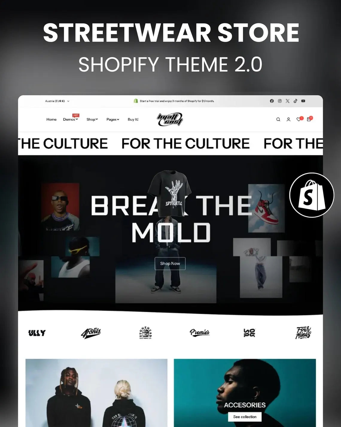 Clothing Brand Shopify Theme : Modern, Clean, SEO Optimized OS 2.0