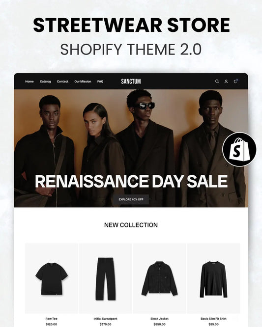 Clothing Shopify Theme : Modern, Clean, SEO Optimized OS 2.0