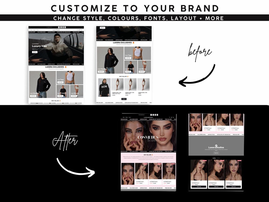 Clothing Shopify Theme, Clothing Website Shopify Template Fashion Shop Website Theme Dark Shopify Clothing Design