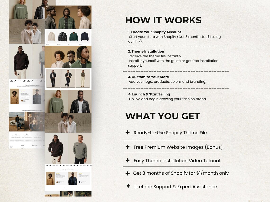 Clothing streetwear shopify theme | Minimal fashion website template
