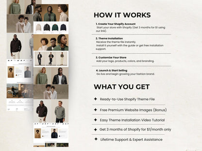 Clothing streetwear shopify theme | Minimal fashion website template
