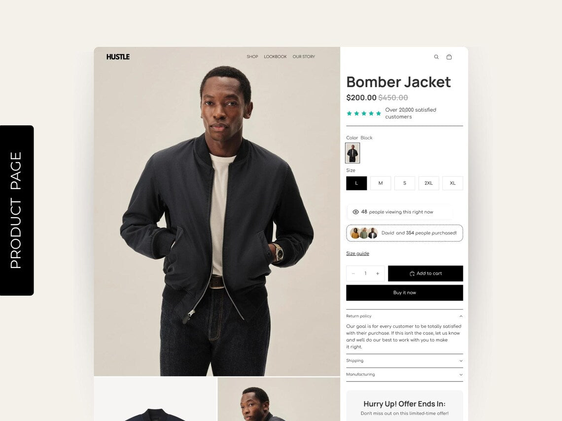 Clothing streetwear shopify theme | Minimal fashion website template