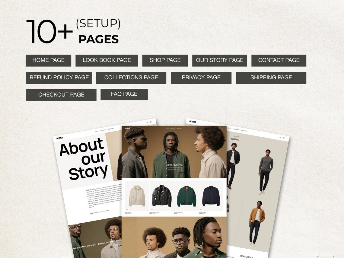 Clothing streetwear shopify theme | Minimal fashion website template
