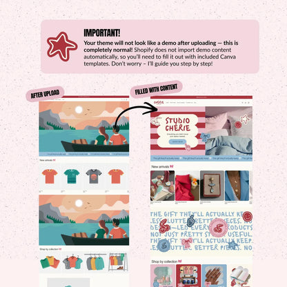 Colorful Shopify Theme, Bright Ecommerce Template, Editable Canva Logo Kit