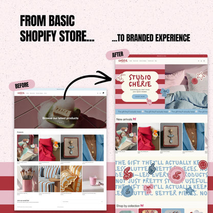 Colorful Shopify Theme, Bright Ecommerce Template, Editable Canva Logo Kit
