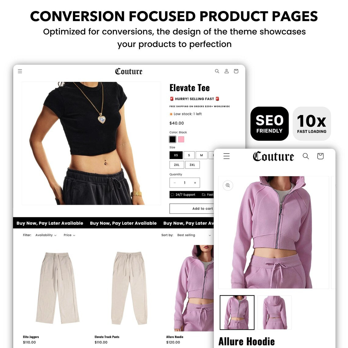 Couture Shopify Theme | Shopify Theme Template | Fashion Shopify Theme | Shopify Clothing | Website Design Template | Shopify Website