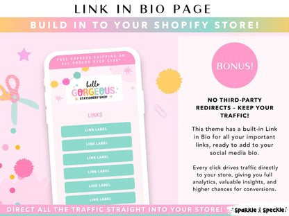 Craft Shopify Theme | Website Template for Handmade Businesses and Creative Shops | Canva Website Banners - HGS01 Sparkle & Speckle