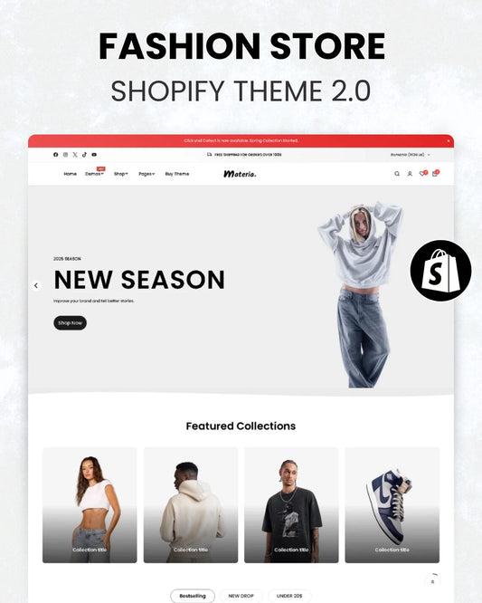 Fashion Shopify Theme : Modern Apparel Template, Clean, SEO Optimized OS 2.0