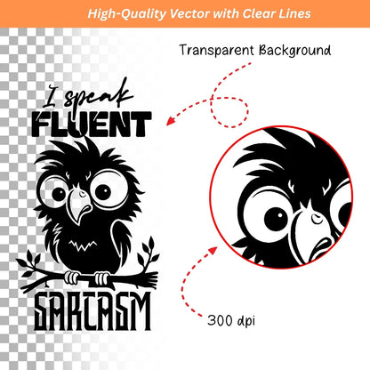 Funny Quotes SVG Sarcastic SVG Bundle Grumpy Birds SVG Cat Lover Sarcasm Print Humor Saying Svg Dxf Pdf Png Jpeg Bundle